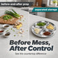 4-Compartment Prep Plate for Kitchen Organization