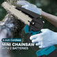 🥳HOT SALE! 6-inch Cordless Mini Chainsaw with 2 Batteries – Safety Lock, Cuts Branches in Seconds! 🌳⚡