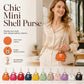 Mini Shell Bag Keychain PU Leather Lipstick Coin Purse