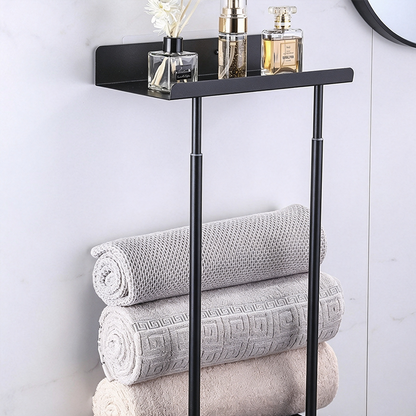 🛁 Retractable Bathroom Towel Rack – 40-70cm Adjustable Stainless Steel Double Towel Rail