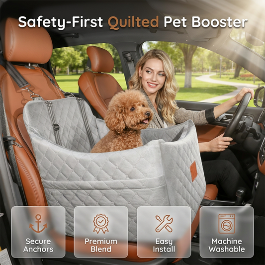 Quilted Pet Booster Car Seat