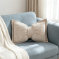 🎀 Soft Chenille Bow-Shaped Throw Pillow – Cozy Plush Decorative Cushion with Big Ribbon Design, Perfect for Sofa, Bed & Car 🛋️✨