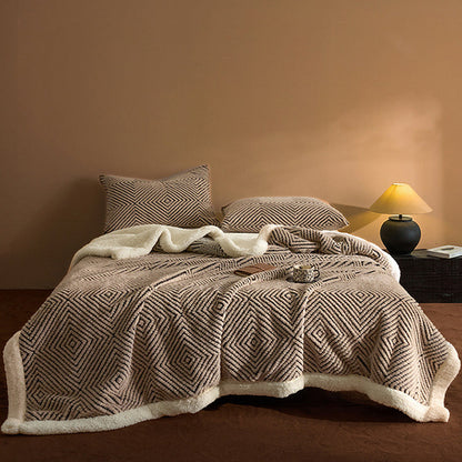 🎉 LIMITED TIME 50% OFF! 🛏️ Double-Layer Thickened Soft Blanket – Ultra-Soft Plush, Cloud-Like Warmth & Modern Home Style ✨