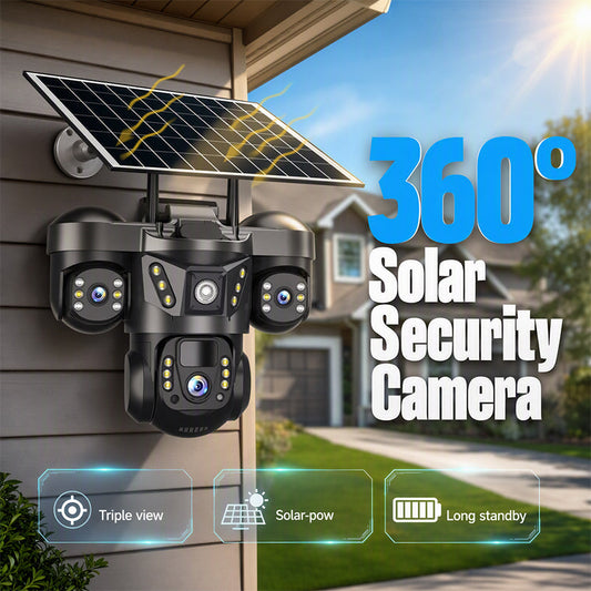 ⏳🔥LIMITED-TIME 50% OFF! ⏰Triple Lens Solar WiFi Security Camera