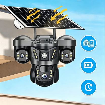 📹 50% OFF NOW! ☀️ Solar Triple-Lens Security Camera  – Clear Day/Night Monitoring 🏠