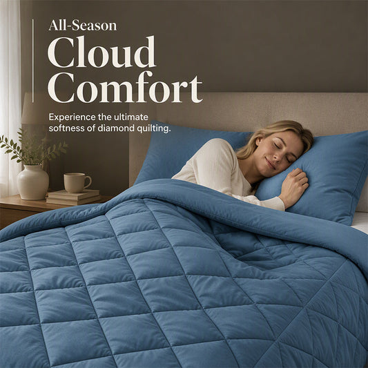 ⏳🔥LIMITED-TIME 50% OFF! ⏰3-Piece Quilted Comforter Set with Shams