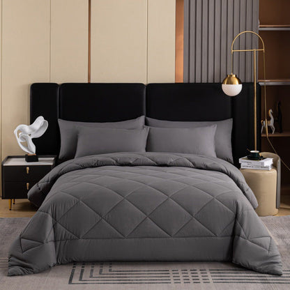 ⏳🔥LIMITED-TIME 50% OFF! ⏰3-Piece Quilted Comforter Set with Shams