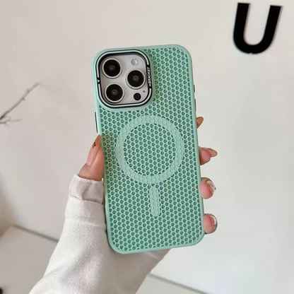 Heat Dissipating Honeycomb Magnetic Phone Case with Foldable Stand
