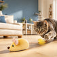 Interactive Squeaking Plush Cat Toy