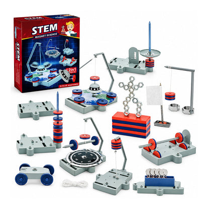 🧲LIMITED-TIME 50% OFF! ⏰12-in-1 Magnet Science Experiment Kit – Educational Toy – Master Magnetic Science, Build a Maglev Train & Defy Gravity! ✨