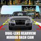 Dual-Lens Rearview Mirror Dash Cam