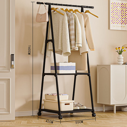 Heavy-Duty Freestanding Clothes Rack with Shelves
