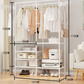 Heavy-Duty Freestanding Clothes Rack with Shelves