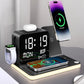 4-in-1 Fast-Charging Wireless Charging Station With Clock