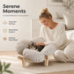 Elevated Petal Shaped Wooden Pet Bed with Cushion