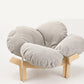 Elevated Petal Shaped Wooden Pet Bed with Cushion
