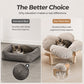 Elevated Petal Shaped Wooden Pet Bed with Cushion