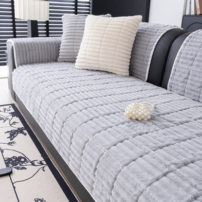 Non-Slip Plush Sofa Cushion Cover
