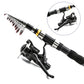🎣 Complete Travel Fishing Gear Set‑Telescopic Fiberglass Rod with Storage Bag 🎒