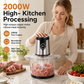 Multifunctional Household Electric Meat Grinder and Food Processor with Glass or Stainless Steel Bowl for Meat Grinding and Baby Food
