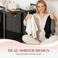 Dual Sorter Laundry Hamper with Storage Shelf
