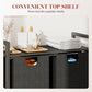 Dual Sorter Laundry Hamper with Storage Shelf