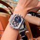 Men's Square Luminous Watch with Dual Chronograph