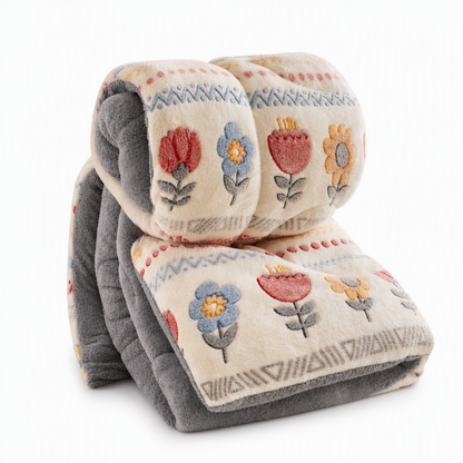 📢📢50% OFF !! ⏰Double-Sided Sherpa Fleece Comforter – Thick Warm Winter Quilt with Soft Velvet Feel for Cozy Bedroom Bedding