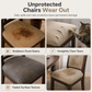 Elastic Strapless Dining Chair Seat Cover Stretch Cushion Slipcover with Warp and Weft Pattern for Home and Hotel
