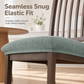 Elastic Strapless Dining Chair Seat Cover Stretch Cushion Slipcover with Warp and Weft Pattern for Home and Hotel