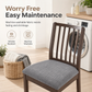 Elastic Strapless Dining Chair Seat Cover Stretch Cushion Slipcover with Warp and Weft Pattern for Home and Hotel