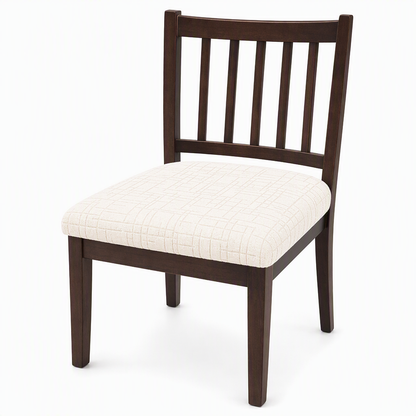 Elastic Strapless Dining Chair Seat Cover Stretch Cushion Slipcover with Warp and Weft Pattern for Home and Hotel