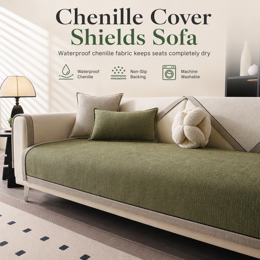Waterproof Chenille Sofa Cushion Cover Non Slip Urine Proof Sofa Pad for All Seasons