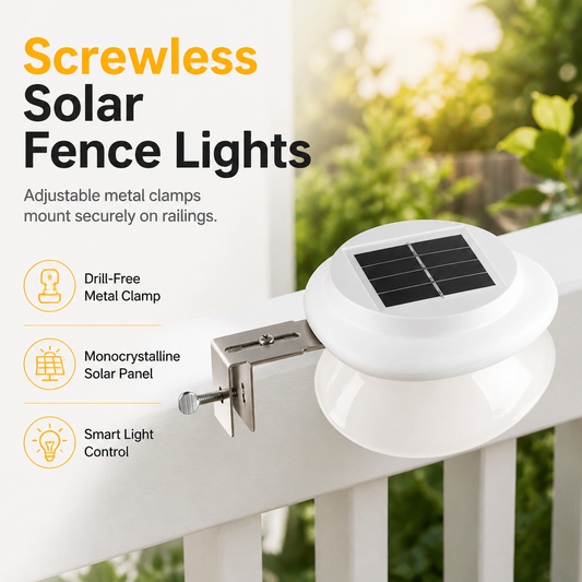 Solar Wall Lights Outdoor LED Fence Decorative Lights for Garden Yard and Courtyard