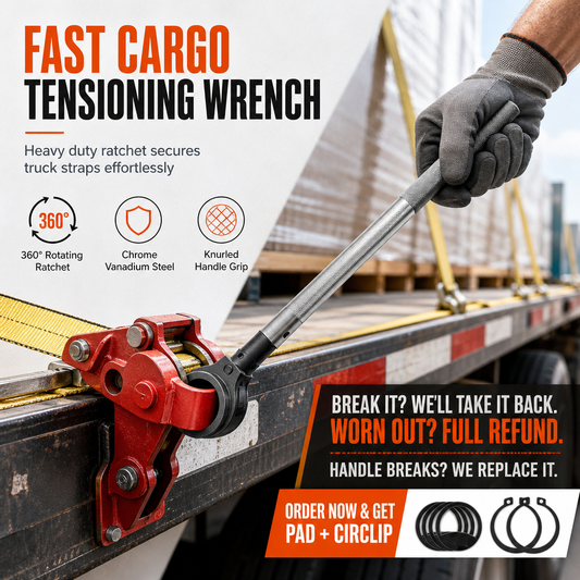 Truck Rope Tightener Ratchet Wrench with 360 Degree Rotation Special Steel Labor Saving Multifunctional Pry Bar Tool