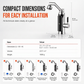 Electric Hot Water Tap with Digital Display & Thermostat