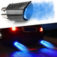 🔥 LED Exhaust Muffler Tip: Fire-Breathing Effect, Carbon Fiber, Noise Reduction, Universal Fit, Red/Blue