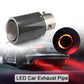 🔥 LED Exhaust Muffler Tip: Fire-Breathing Effect, Carbon Fiber, Noise Reduction, Universal Fit, Red/Blue