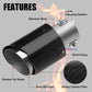 🔥 LED Exhaust Muffler Tip: Fire-Breathing Effect, Carbon Fiber, Noise Reduction, Universal Fit, Red/Blue