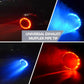 🔥 LED Exhaust Muffler Tip: Fire-Breathing Effect, Carbon Fiber, Noise Reduction, Universal Fit, Red/Blue