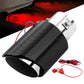 🔥 LED Exhaust Muffler Tip: Fire-Breathing Effect, Carbon Fiber, Noise Reduction, Universal Fit, Red/Blue