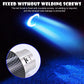 🔥 LED Exhaust Muffler Tip: Fire-Breathing Effect, Carbon Fiber, Noise Reduction, Universal Fit, Red/Blue