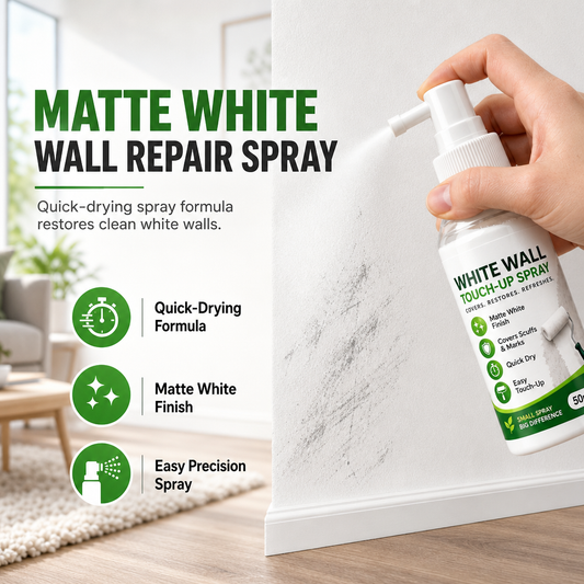 ✨ Quick Touch-Up Spray for White Walls 🏠 | Covers Marks, Stains & Scratches 🖌️ | Natural Matte Finish with High Coverage 🤍 | 50 ml Spray