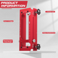 🔧 Hinge Mortise Jig: 6061 Aluminum, Fits 2.5"-5" Hinges, 1/4" & 5/8" Radius, with Router Bit