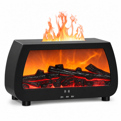 🥳2026 HOT SALE🥳💞50K+ SOLD! 🔥💨 50% OFF! Fireplace Flame Humidifier & Aromatherapy Diffuser – music sync lights, ultra quiet, auto shut-off. Cosy ambience for bedroom & office! 🌙✨