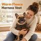 Warm Winter Dog Coat with Reflective Strips and Harness for Small and Medium Dogs