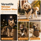 Warm Winter Dog Coat with Reflective Strips and Harness for Small and Medium Dogs
