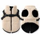 Warm Winter Dog Coat with Reflective Strips and Harness for Small and Medium Dogs