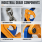 Heavy Duty Oil Drum Lifting Clamp Forklift and Crane Drum Lifter for Steel Metal Drums Die Forged Drum Handling Tool
