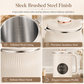 Household Automatic Soy Milk Maker and High- Blender 1500ml Capacity Filter-Free Multi-Functional Food Processor with 10 Blades and 304 Stainless Steel Inner Liner